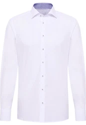 Eterna Langarmhemd SLIM FIT NON IRON Weiß/Creme/Lila/Grau/Dunkelblau