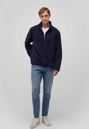 Longpullover FULL ZIP SWEATSHIRT Jacke mit Teddystoff