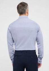 Eterna Langarmhemd SLIM FIT EASY IRON Blau/Grau/Hellblau