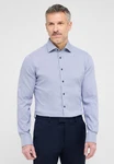 Eterna Langarmhemd SLIM FIT EASY IRON Blau/Grau/Hellblau