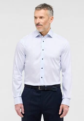 Eterna Langarmhemd SLIM FIT EASY IRON Hellblau
