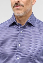 Eterna Langarmhemd SLIM FIT EASY IRON Dunkelblau/Hellblau/Blau/Fliederfarben