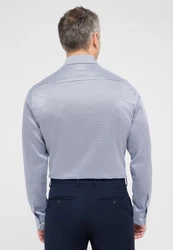 Eterna Langarmhemd SLIM FIT EASY IRON Grau/Blau/Hellblau
