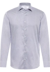 Eterna Langarmhemd SLIM FIT EASY IRON Grau/Blau/Hellblau