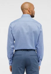 Eterna Langarmhemd Modern Fit Hellblau/Blau