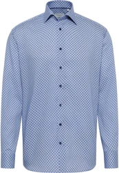 Eterna Langarmhemd Modern Fit Hellblau/Blau