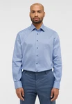Eterna Langarmhemd Modern Fit Hellblau/Blau