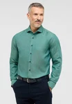 Eterna Langarmhemd SLIM FIT NON IRON Grün/Türkis