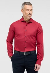 Eterna Langarmhemd SLIM FIT NON IRON Rot/Dunkelrot