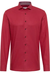 Eterna Langarmhemd SLIM FIT NON IRON Rot/Dunkelrot