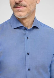 Eterna Langarmhemd SLIM FIT NON IRON Hellblau/Blau/Dunkelblau