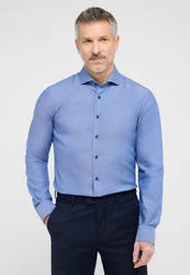 Eterna Langarmhemd SLIM FIT NON IRON Hellblau/Blau/Dunkelblau