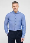 Eterna Langarmhemd SLIM FIT NON IRON Hellblau/Blau/Dunkelblau