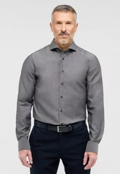 Eterna Langarmhemd SLIM FIT NON IRON Dunkelgrau/Grau/Hellgrau