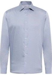 Eterna Langarmhemd MODERN FIT EASY IRON Hellblau/Blau/Dunkelblau