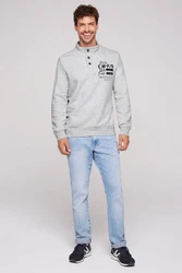 CAMP DAVID Sweater Grau/Hellgrau