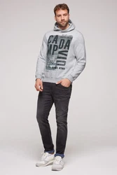 CAMP DAVID Kapuzensweatshirt Grau/Grün/Hellgrau/Silber