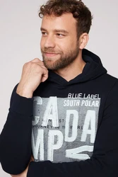 CAMP DAVID Kapuzensweatshirt Dunkelblau/Hellblau/Rot