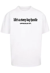Upscale by Mister Tee Hustle Oversize Tee Weiß/Braun/Dunkelblau