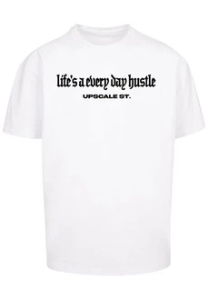 Upscale by Mister Tee Hustle Oversize Tee Weiß/Braun/Dunkelblau