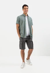 camel active Cargoshorts Regular Fit Dunkelgrau/Hellgrau/Grau/Khaki