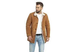S&A Ledermoden Lederjacke Niko Braun/Beige