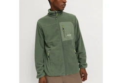 Jack & Jones Anorak JJTheo Fleecejacke khaki/weiß