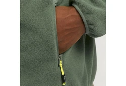 Jack & Jones Anorak JJTheo Fleecejacke khaki/weiß