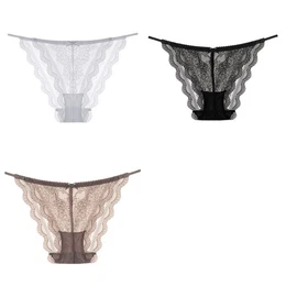 Slip 3 Stck Unterhosen, sexy Spitze, Damenhschen, superdnne, feine (Bnder, atmungsaktive, groe Gre, niedrig-taillierte)