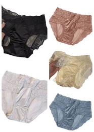 Slip 5 Stck Spitzenhschen, Damenhschen, sexy, hoch-taillierte, Po (hebende Dreiecksunterhose)