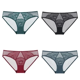 Slip 4 Stck sexy Spitzenhschen, Damenhschen, bequem, atmungsaktiv, Po (bedekende Unterhose, groe Gre, niedrig-taillierte)