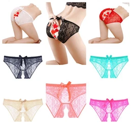 Slip 8 Stck groe Gre, erotische Unterwsche, Spitzen-Damenhschen, (freier Zugang, sexy, niedrig-taillierte Dreiecksunterhose)
