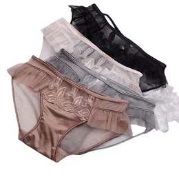 Slip 4 Stck Spitzenunterhosen, sexy, durchbrochene, transparente (Mdchenunterhosen, atmungsaktive, Po-bedekende Dreiecksunterhose)