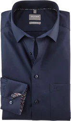 OLYMP Businesshemd Luxor Komfort Fit Dunkelblau/Hellblau/Blau