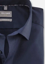 OLYMP Businesshemd Luxor Komfort Fit Dunkelblau/Hellblau/Blau