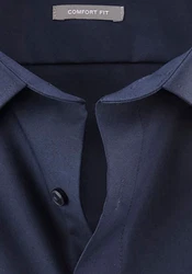 OLYMP Businesshemd Luxor Komfort Fit Dunkelblau/Hellblau/Blau