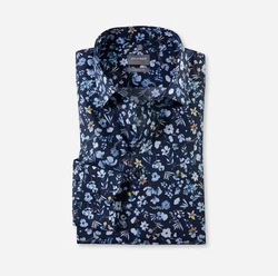 OLYMP Businesshemd Luxor comfort fit Dunkelblau/Lila/Blau/Hellblau