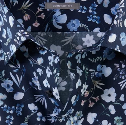 OLYMP Businesshemd Luxor comfort fit Dunkelblau/Lila/Blau/Hellblau