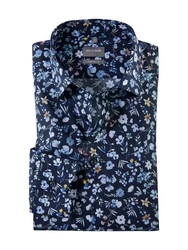 OLYMP Businesshemd Luxor comfort fit Dunkelblau/Lila/Blau/Hellblau