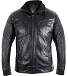 MDM Lederjacke Biker Stil Grau/Schwarz/Dunkelgrau