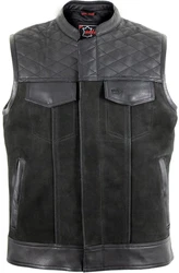 MDM Weste Custom Biker Hunter Grau/Dunkelgrau/Schwarz