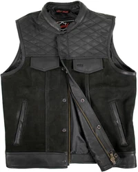 MDM Weste Custom Biker Hunter Grau/Dunkelgrau/Schwarz