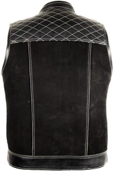 MDM Weste Custom Biker Hunter Schwarz/Grau/Dunkelgrau