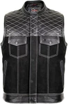 MDM Weste Custom Biker Hunter Schwarz/Grau/Dunkelgrau