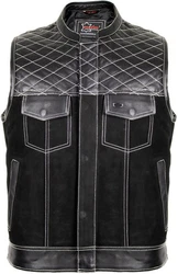 MDM Weste Custom Biker Hunter Schwarz/Grau/Dunkelgrau