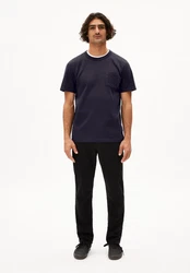 Armedangels T-Shirt MAARKOS POCKET Dunkelblau