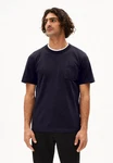 Armedangels T-Shirt MAARKOS POCKET Dunkelblau