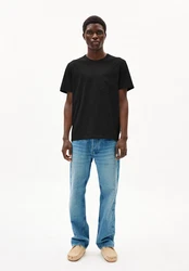 Armedangels T-Shirt MAARKOS POCKET Schwarz
