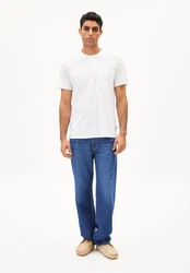 Armedangels T-Shirt MAARKOS POCKET Weiß/Creme
