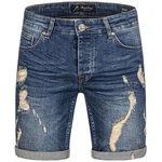 Amaci&Sons Herren Destroyed Jeans Shorts Sommer Bermuda (798) Used Blue